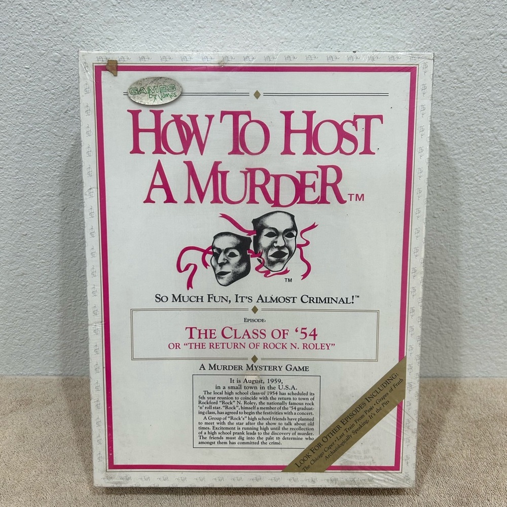 How To Host a Murder ‘The Class of '54’ Vintage Party Fun Game 1985.New Sealed